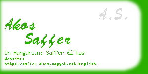akos saffer business card